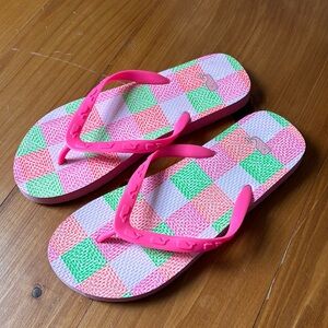 Vineyard Vines Checkerboard Flip Flops Size 7-9